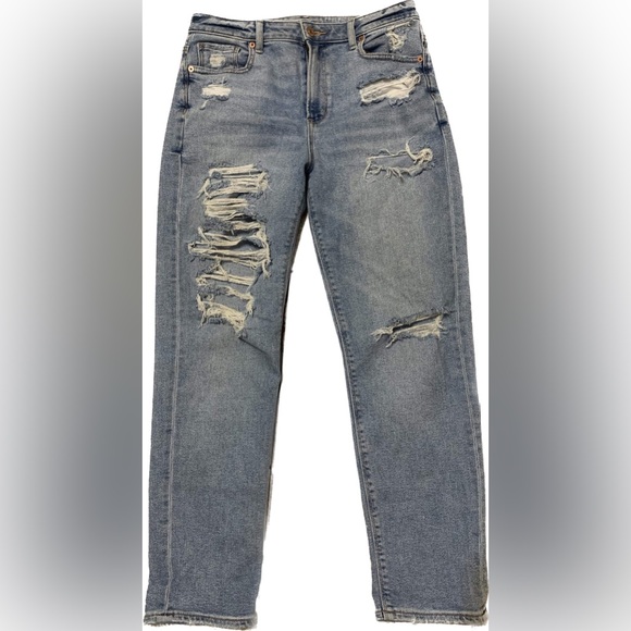 Ripped High Rise Mom Jeans - Picture 2 of 7